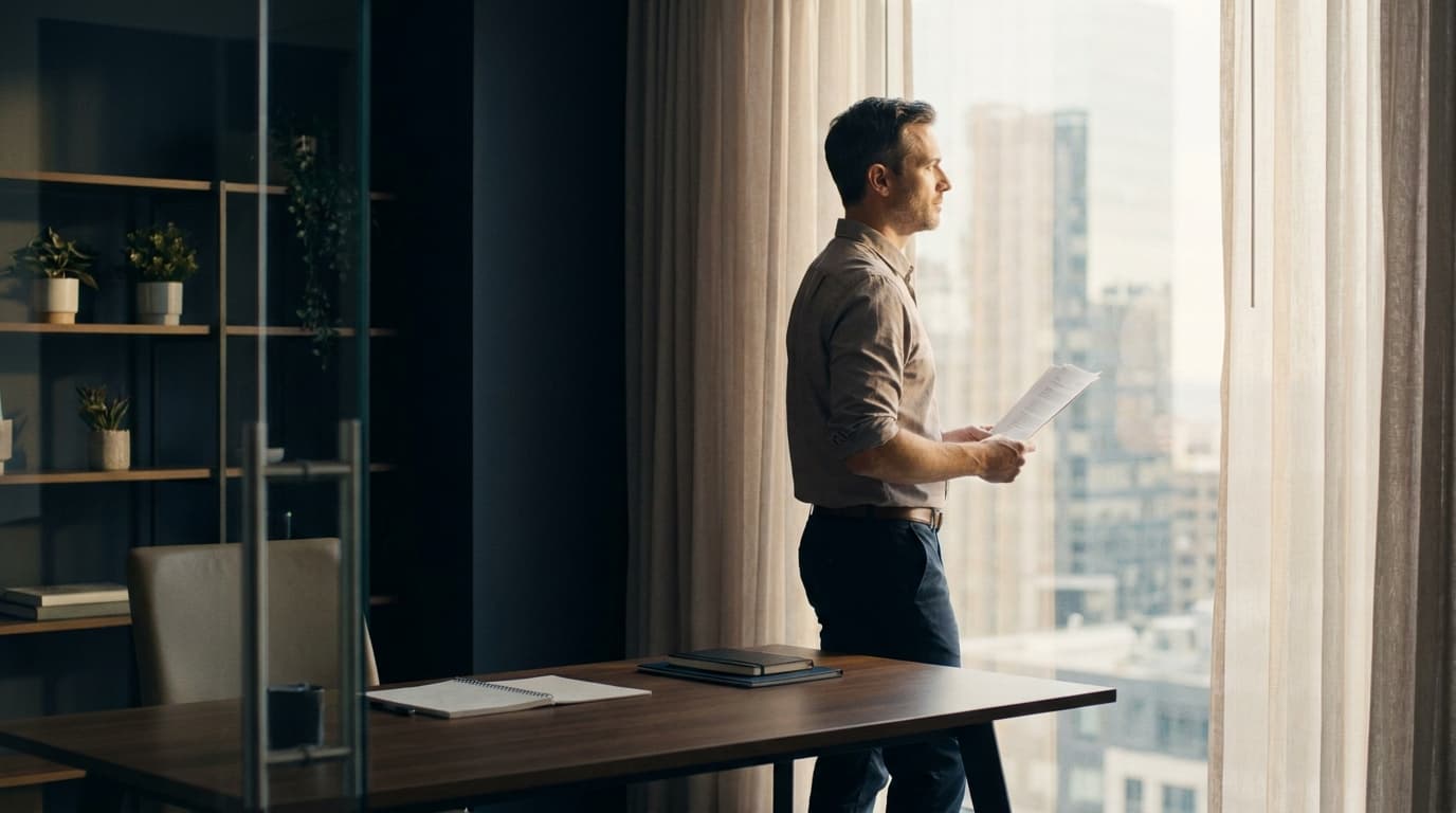 A U.S. business owner at work